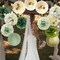 Olive Sage Green Paper Pom Poms Paper Decorations(sage green, gold, olive green)